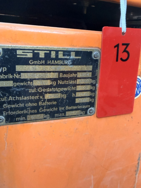 Still EFG 1.5/5004 Elektrogabelstapler (R13/26)